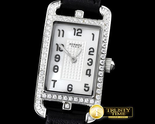 에르메스 Cape Cod Ladies SS/LE White Swiss Quartz -H018A
