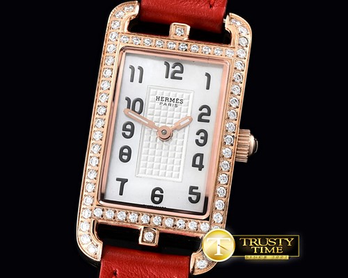 에르메스 Cape Cod Ladies RG/LE MOP White Swiss Quartz -H020A