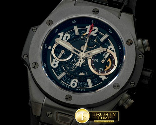 위블로 Big Bang Black Unico PVD/RU Skeleton Asian 7750 -HUB0329D