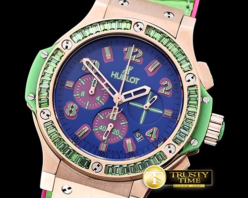 위블로 Big Bang Pop Art 38mm RG/LE Blue/Grn Bez OS20 Qtz -HUB0345A