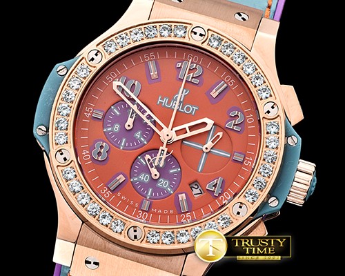 위블로 Big Bang Pop Art 38mm RG/LE Red/Diam Bez OS20 Qtz -HUB0345C