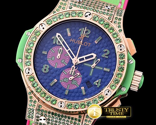 위블로 Big Bang Pop Art 38mm RG/LE Blue/Gn Bez/Case OS20 Qtz -HUB0346A