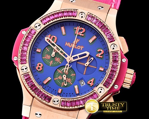 위블로 Big Bang Pop Art 38mm RG/LE Blue/Red Bez OS20 Qtz -HUB0346F