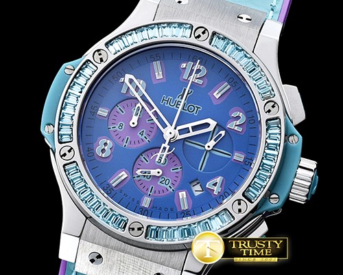 위블로 Big Bang Pop Art 38mm SS/LE Blue/Blue Bez OS20 Qtz -HUB0347B