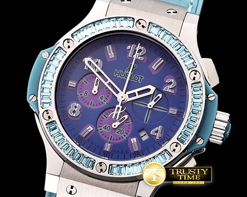 위블로 Big Bang Pop Art 38mm SS/LE Blue/Blue Bez OS20 Qtz -HUB0347D