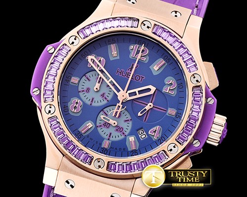 위블로 Big Bang Pop Art 38mm RG/LE Blue/Purple Bez OS20 Qtz -HUB0348A