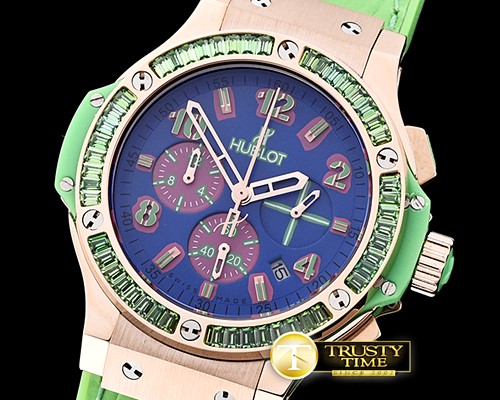 위블로 Big Bang Pop Art 38mm RG/LE Blue/Grn Bez OS20 Qtz -HUB0348B