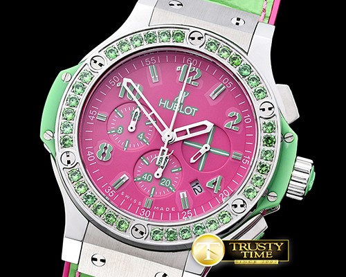 위블로 Big Bang Pop Art 38mm SS/LE Red/Green Bez OS20 Qtz -HUB0349C