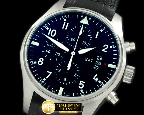 IWC 377701 Pilot Chrono SS/LE Black A7750 -IWC0168