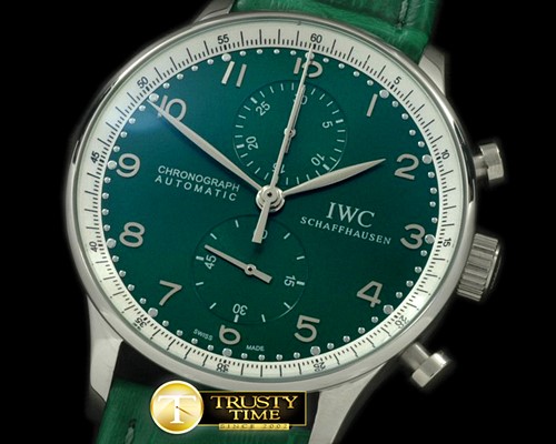 IWC Portuguese Chrono SS/LE Green Jap OS20 -IWC0202B
