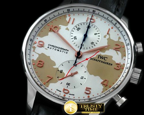IWC Portuguese Chrono SS/LE Desert Wht A7750 New Imp -IWC0221A