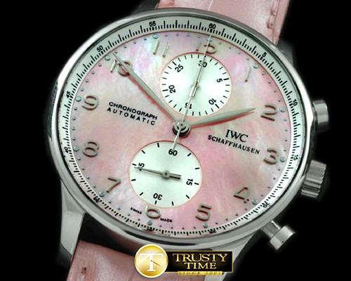 IWC Portuguese Chrono SS/LE MOP Pink A7750 New Imp -IWC0221B