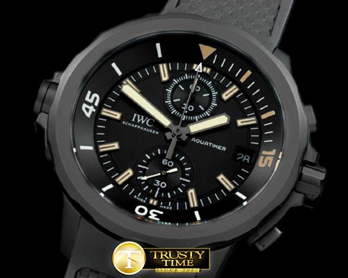 IWC 2013 Aquatimer PVD/RU Black/Pat Jap Quartz -IWC0223C