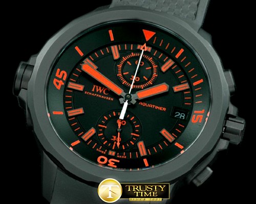 IWC 2013 Aquatimer PVD/RU Black/Org Jap Quartz -IWC0223G