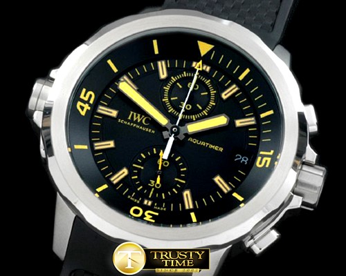 IWC 2013 Aquatimer SS/RU Black/Ylw Jap Quartz -IWC0224C