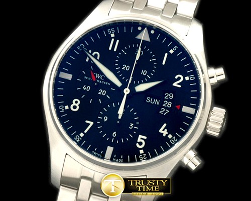 IWC Pilot Chrono SS/SS Black 7750 -IWC0246