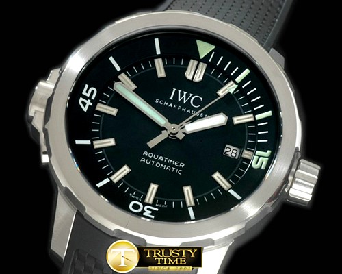 IWC 2013 Aquatime Auto SS/RU Black A2836 -IWC0264B