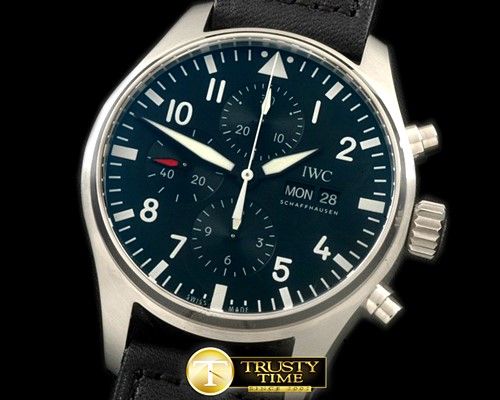 IWC 3777 Pilot Chrono Black 7750 -IWC0280