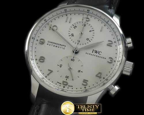IWC Portuguese Chrono SS/LE Wht A7750 New Improved -IWC0285