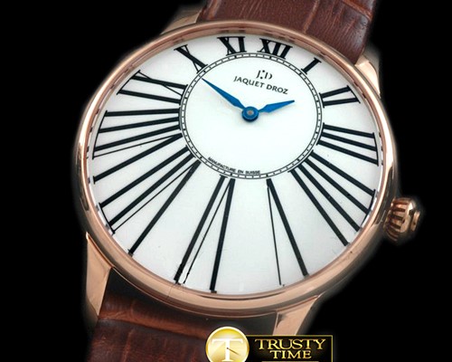 자케 드로 Petite Heure Minute RG/LE White ST 8003 -JD003A