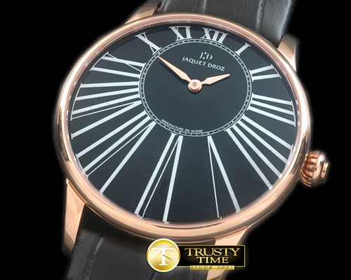 자케 드로 Petite Heure Minute RG/LE Black ST 8003 -JD003B