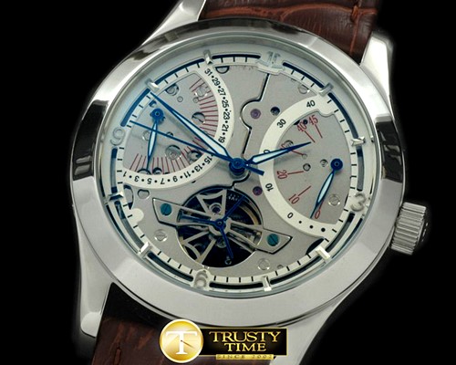예거 르쿨트르 Retrogating Date/Reserve Tourbillon SS/LE Skeleton Whit -JL062A