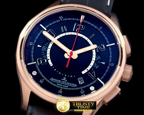 예거 르쿨트르 Master Compressor Chrono RG/LE Black Jap OS Chrono Qtz -JL063B