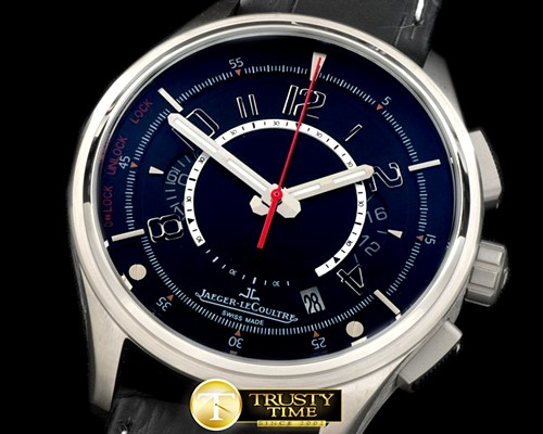 예거 르쿨트르 Master Compressor Chrono SS/LE Black Jap OS Chrono Qtz -JL064C