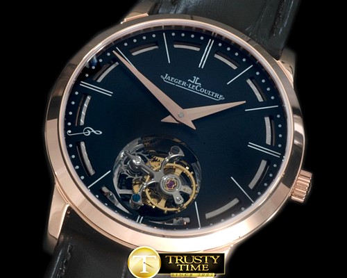 예거 르쿨트르 Master Tourbillon RG/LE Black Flying Tourbillon -JL077B
