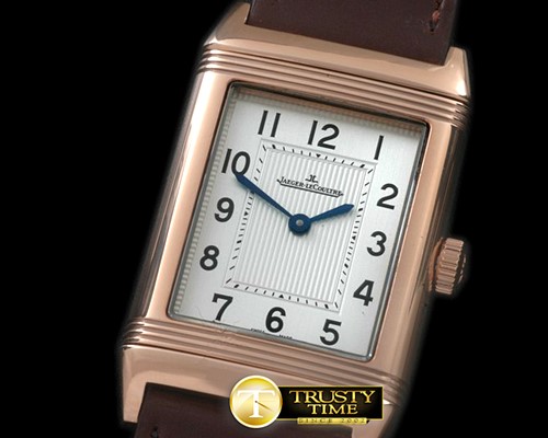 예거 르쿨트르 Reverso Classique RG/LE White Num Jap Qtz -JL078B