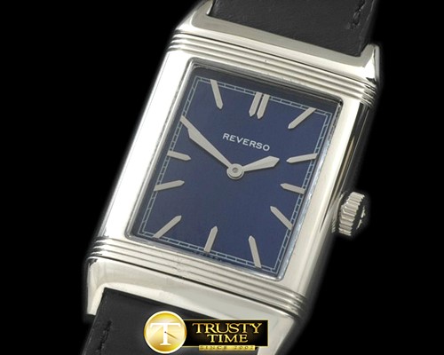 예거 르쿨트르 Reverso Classique SS/LE Blue Stk Jap Qtz -JL079H