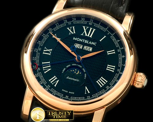 몽블랑 Classic Perpetual Calendar RG/LE Black Asian 2813 -MB048B