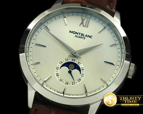 몽블랑 Men Star Classics Secs/Day Phase SS/LE White Jap Quartz -MB052A