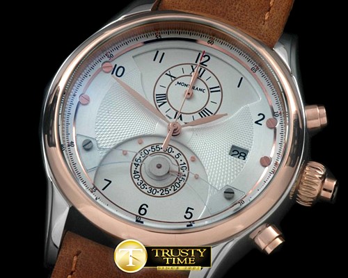 몽블랑 Star Chrono SS/RG/LE White Jap Qtz OS20 -MB054C