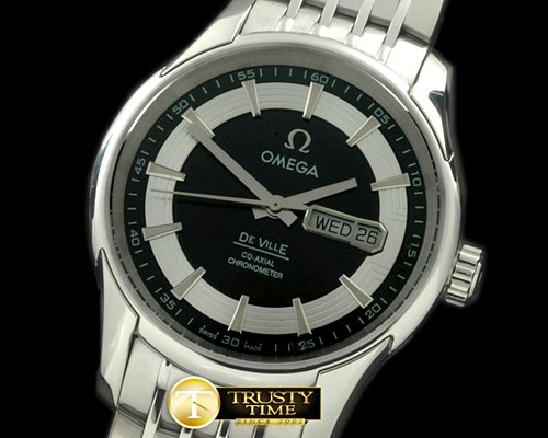 오메가 Deville Co Axial Day/Date SS/SS Black Asian 2836 -OMG0302D