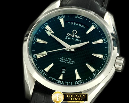 오메가 Aqua Terra Day/Date SS/LE Black Swiss 2836 -OMG0306A