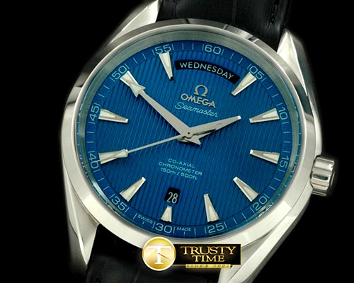 오메가 Aqua Terra Day/Date SS/LE Blue Swiss 2836 -OMG0306B