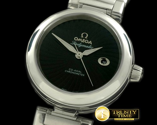 오메가 Deville Ladymatic SS/SS Black J9105 -OMG0309C