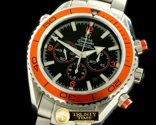 오메가 Planet Ocean 45.5 Chrono SS/SS BlackOrange 7750 -OMG0312A
