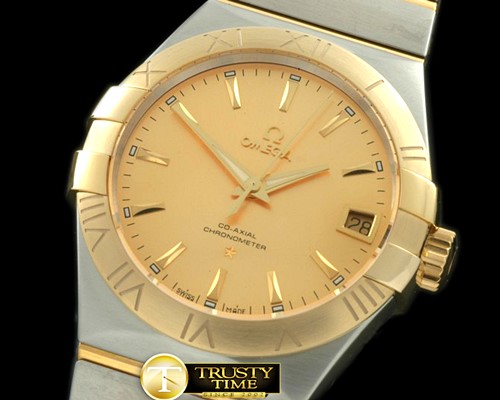 오메가 Double Eagle Men Auto SS/YG Gold Miyota 9105 -OMG0314C