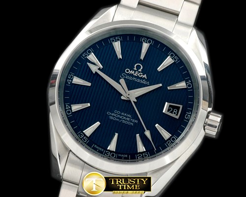 오메가 Aqua Terra Auto SS/SS Blue Swiss 2836 -OMG0326