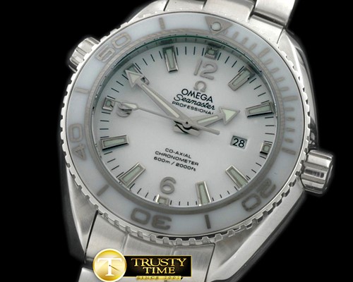 오메가 POcean Ceramic SS/SS White Swiss Eta 28242 -OMG0327