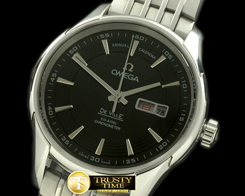오메가 Deville Hour Vision Co Axial Day/Date SS/SS Black -OMG0328C