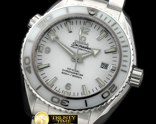 오메가 POcean Ceramic SS/SS White Miyota 8205 -OMG0334C