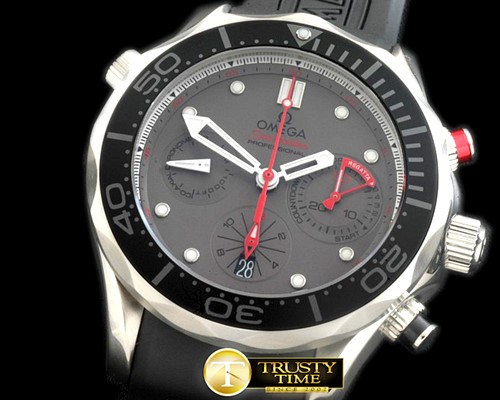 오메가 Seamaster Pro 300M Chrono SS/RU Grey A7753 -OMG0418A