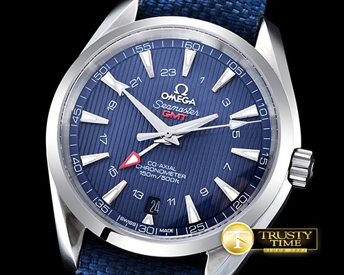 오메가 Aqua Terra GMT SS/NY Blue JHF A2824 Mod8500 -OMG0472A