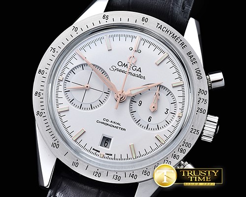오메가 SpeedMaster '57 SS/LE Wht/RG JHF Asia 7750 Mod 9300 -OMG0496C