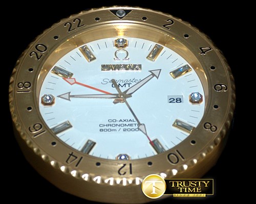 오메가 Dealer Clock Seamaster GMT Style Quartz -OMGCLK004