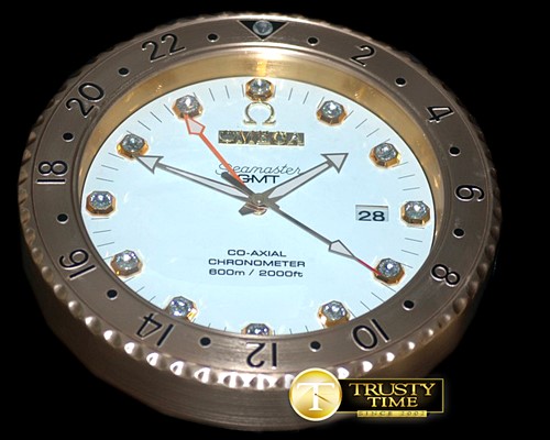오메가 Dealer Clock Seamaster GMT Style Quartz -OMGCLK007