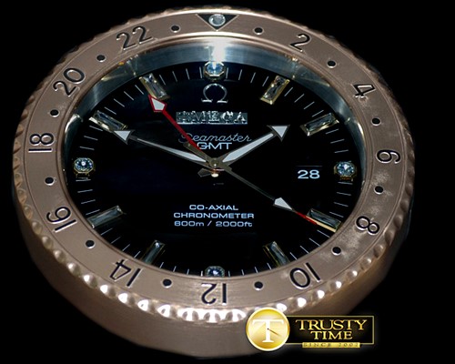 오메가 Dealer Clock Seamaster GMT Style Quartz -OMGCLK008